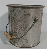 Galvanized milk bucket