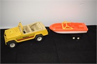 JEEP WITH BOAT AND TRAILER TONKA