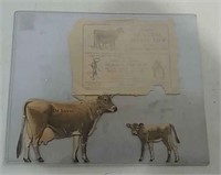DeLaval cow/calf pair tin display