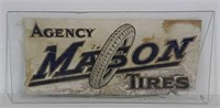 Mason Agency Tires glass/paper sign