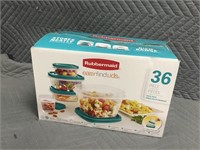 35 Piece Rubbermaid Storage Containers