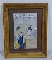 DeLaval Cream Separators advertising framed print