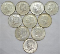 10 SILVER HALF DOLLARS  40%