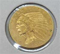 1913 GOLD QUARTER EAGLE    AU