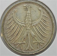 1964 GERMAN SILVER 5 MARK