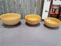 Set of three signature stoneware bowls