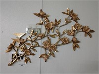 Vintage gold tone wall hanging butterflies and