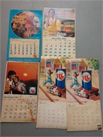 Lot of five RC Cola calendars 1973 76,81 and two