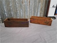 2 Windsor Club woden cheese boxes