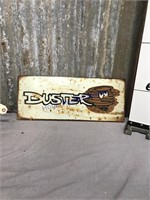 Duster tin sign
