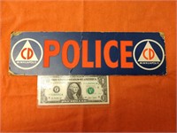 Vintage Cardboard Minneapolis Police sign 14"x 4"