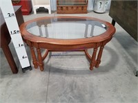 Oval Glass top coffee table