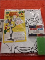 1970s Bugs Bunny coloring cloth in original