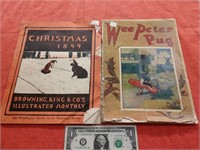 Vintage Christmas 1899 book and Wee Peter pug