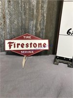 Firestone tire tin sign