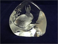 SIGNED AND NUMBERED 3.25" GLASS RABBIT