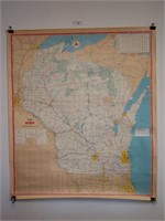 State of Wisconsin map signed by Dave zien