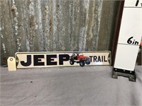 Jeep trail tin sign