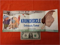 Vintage "time out for Krunchsicle" advertising