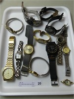 TRAY: MENS' AND LADIES' WATCHES