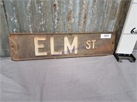 Elm St. metal street sign