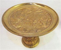 Scenic Bronze Footed Compote