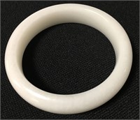 White Jade Bangle Bracelet