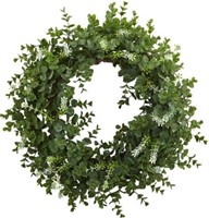 Nearly Natural 18 Eucalyptus Double Ring Wreath