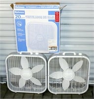 2 Box Fans 20" One New Other in Great Shape