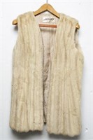 Vintage Mink Fur Vest, White, A. Charsky
