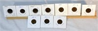 10 Lincoln Cents Mixed Dates & Marks 1920-30