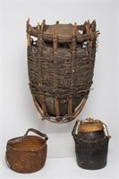 African Woven Baskets, Vintage Tribal/Ethnographic