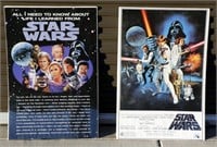 2 Star Wars Posters Sealed w Cardboard Backing