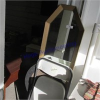 Mirror door mat, folding chair