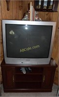 Toshiba 32 in. color T.V. with stand  - 36 in. x