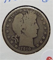 1910 Barber Silver Half Dollar.