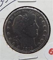 1913-S Barber Silver Half Dollar.
