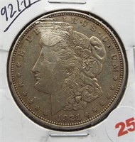 1921-D Morgan Silver Dollar.