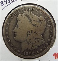 1893-O Morgan Silver Dollar.