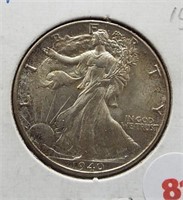 1940 Walking Liberty Silver Half Dollar.
