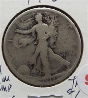 1918 Walking Liberty Silver Half Dollar.