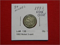 1882 Nickel 3-cent