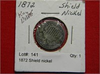 1872 Shield nickel
