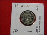 1914-D Buffalo nickel