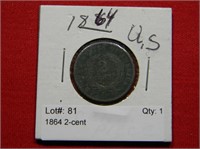 1864 2-cent