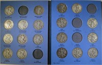 PARTIAL WALKING LIBERTY HALF DOLLAR SET