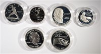 4- Silver Commemorative Silver Dollars