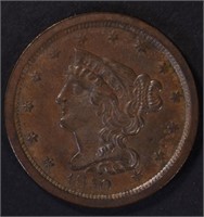 1850 HALF CENT, AU+