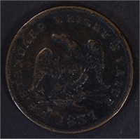 1837 HALF CENT TOKEN, XF