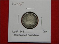 1835 Capped Bust dime